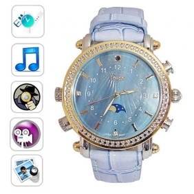 Fashion Design Watch Digital Video Recorder with MP3 Player, 4G Memory Included, Hidden Camera